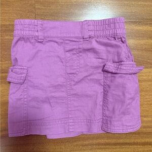 Purple Mini Skirt with Pockets